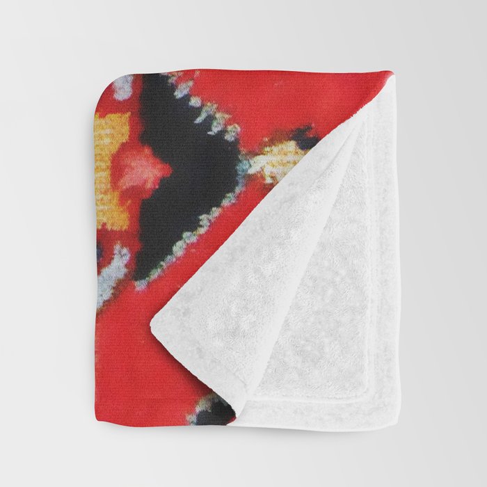 Antique Persian Tabriz Carpet Print With Bird Throw Blanket Gallery Image 3