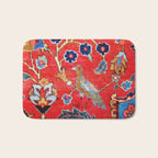 Antique Persian Tabriz Carpet Print With Bird Bath Mat Gallery Image 1