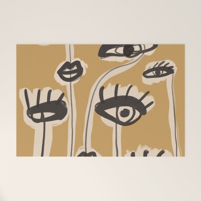 Abstract line art eyes 11 Welcome Mat Gallery Image 1