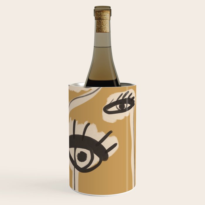 Abstract line art eyes 11 Wine Chiller Gallery Image 3