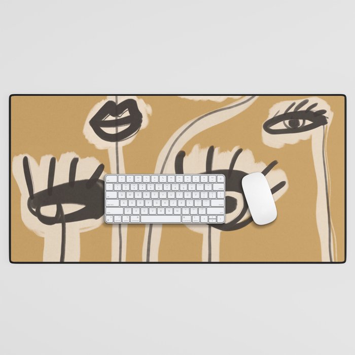 Abstract line art eyes 11 Desk Mat Gallery Image 1