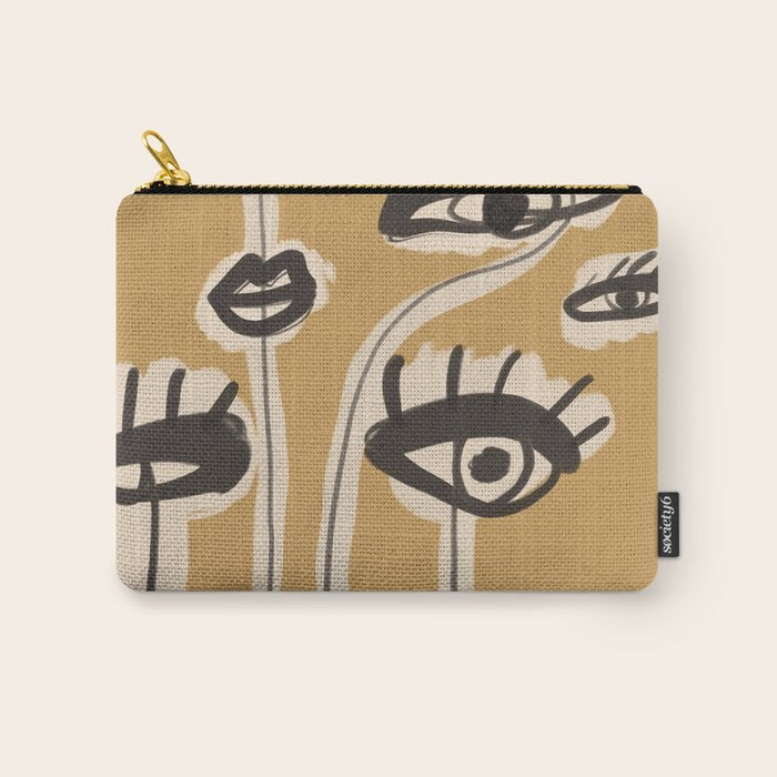 Abstract line art eyes 11 Carry All Pouch Gallery Image 1