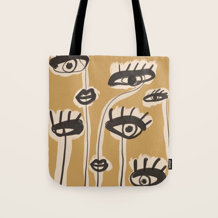 Abstract line art eyes 11 Tote Bag Gallery Image 1