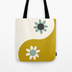 Yin Yang floral - earthy Tote Bag Gallery Image 1