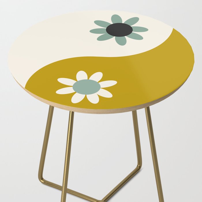Yin Yang floral - earthy Side Table Gallery Image 2