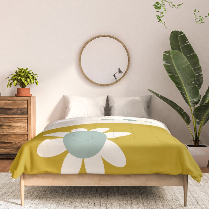 Yin Yang floral - earthy Comforter Gallery Image 3