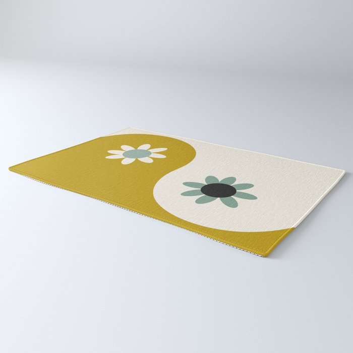 Yin Yang floral - earthy Rug Gallery Image 3