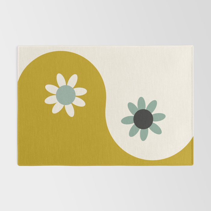 Yin Yang floral - earthy Rug Gallery Image 2