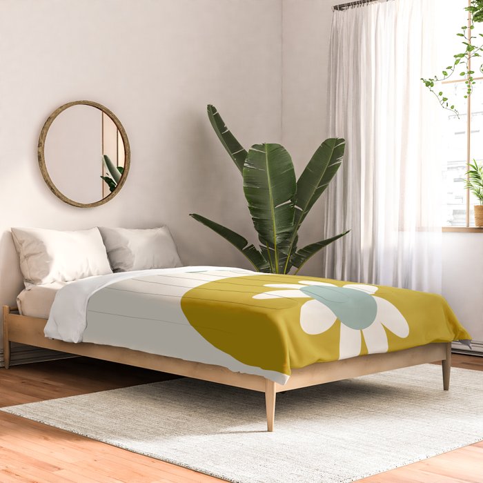 Yin Yang floral - earthy Comforter Gallery Image 2