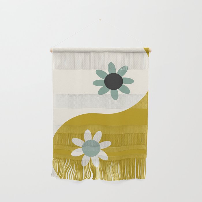 Yin Yang floral - earthy Wall Hanging Gallery Image 1
