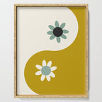 Yin Yang floral - earthy Serving Tray Gallery Image 1