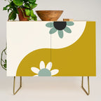Yin Yang floral - earthy Credenza Gallery Image 1