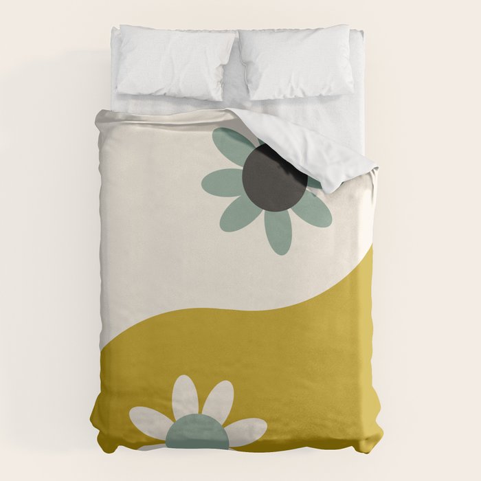 Yin Yang floral - earthy Duvet Cover Gallery Image 6