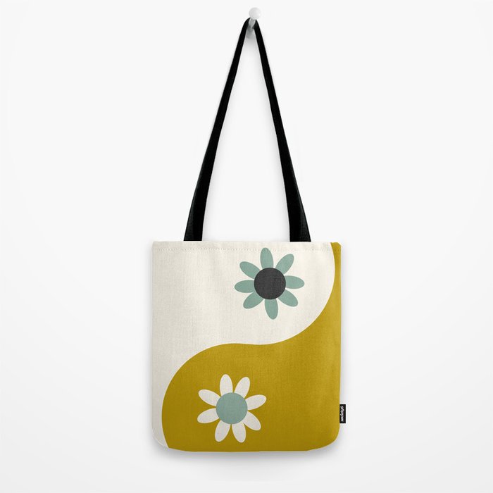 Yin Yang floral - earthy Tote Bag Gallery Image 2