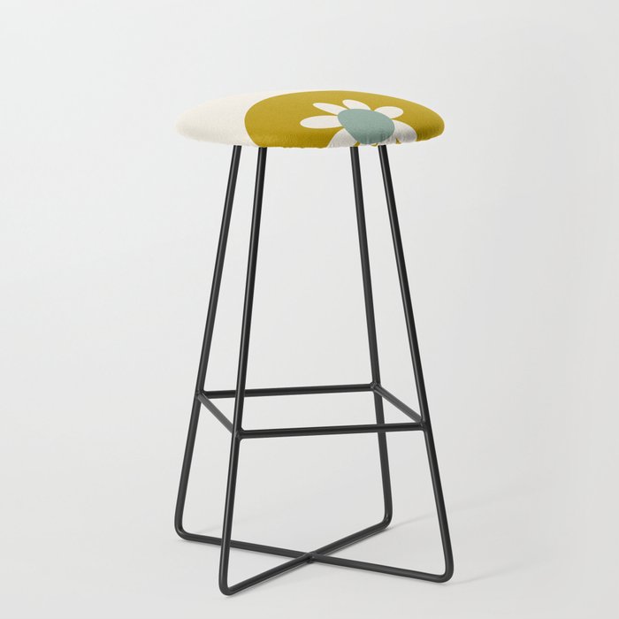 Yin Yang floral - earthy Stool Gallery Image 1