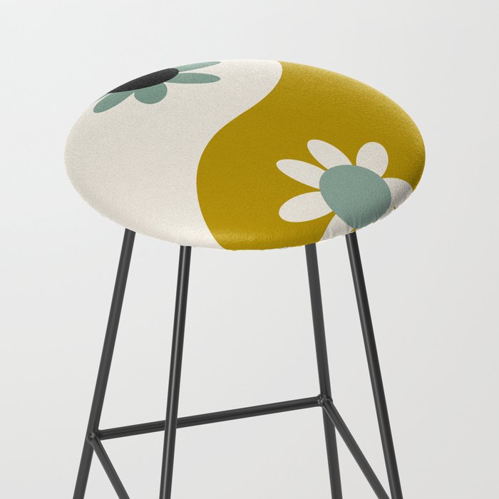 Yin Yang floral - earthy Stool Gallery Image 2