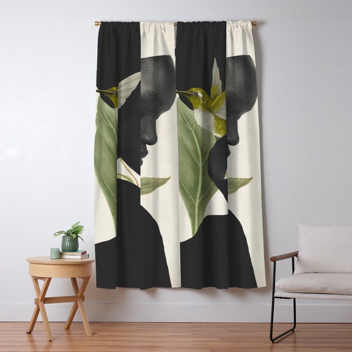 minimal collage /silence 6 Window Curtain Gallery Image 1