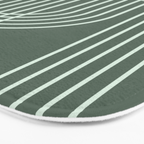 Geometric Lines in Forest Green Bath Mat Gallery Image 3