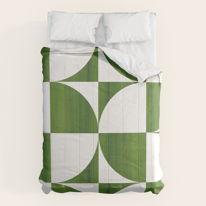 Quadrants (Matcha Green) Comforter Gallery Image 6