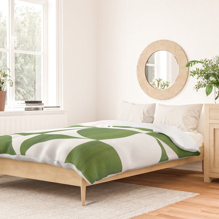 Quadrants (Matcha Green) Duvet Cover Gallery Image 2