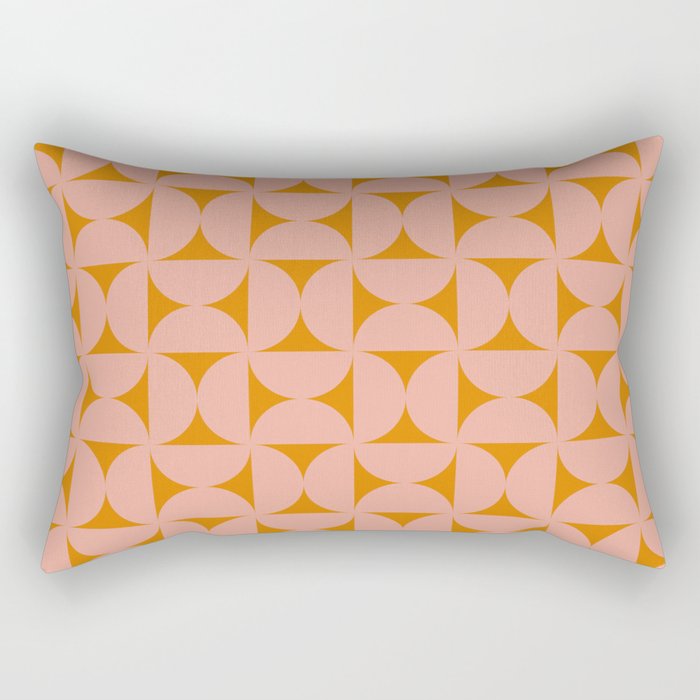 Bauhaus Mid Century Modern Geometric Pattern V Rectangular Pillow Gallery Image 2