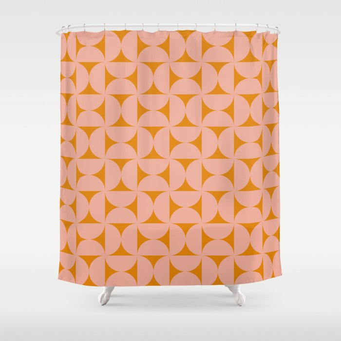 Bauhaus Mid Century Modern Geometric Pattern V Shower Curtain Gallery Image 1