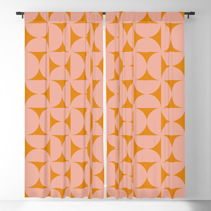 Bauhaus Mid Century Modern Geometric Pattern V Window Curtain Gallery Image 1