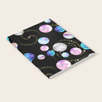 Outer Space: Planets, Galaxies, and Stars (watercolor and gold) Pattern Notebook Gallery Image 2