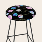 Outer Space: Planets, Galaxies, and Stars (watercolor and gold) Pattern Stool Gallery Image 2