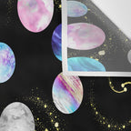 Outer Space: Planets, Galaxies, and Stars (watercolor and gold) Pattern Wall Tapestry Gallery Image 3
