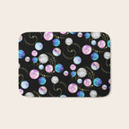 Outer Space: Planets, Galaxies, and Stars (watercolor and gold) Pattern Bath Mat Gallery Image 1
