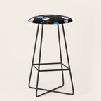 Outer Space: Planets, Galaxies, and Stars (watercolor and gold) Pattern Stool Gallery Image 1