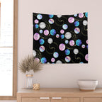 Outer Space: Planets, Galaxies, and Stars (watercolor and gold) Pattern Wall Tapestry Gallery Image 2