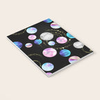 Outer Space: Planets, Galaxies, and Stars (watercolor and gold) Pattern Notebook Gallery Image 3