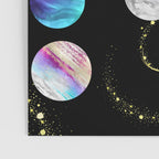 Outer Space: Planets, Galaxies, and Stars (watercolor and gold) Pattern Poster Gallery Image 3