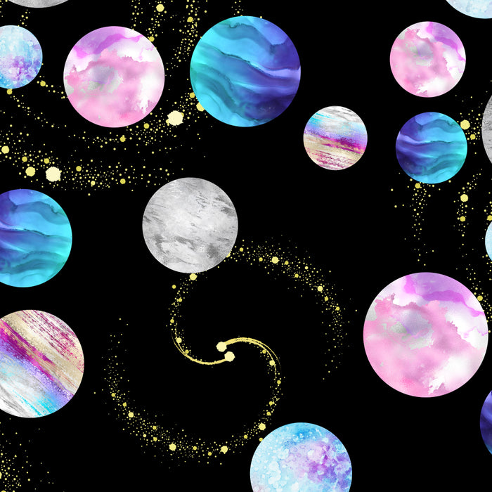 Outer Space: Planets, Galaxies, and Stars (watercolor and gold) Pattern Coffee Mug Gallery Image 2