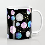Outer Space: Planets, Galaxies, and Stars (watercolor and gold) Pattern Coffee Mug Gallery Image 1