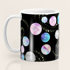 Outer Space: Planets, Galaxies, and Stars (watercolor and gold) Pattern Coffee Mug Gallery Image 3