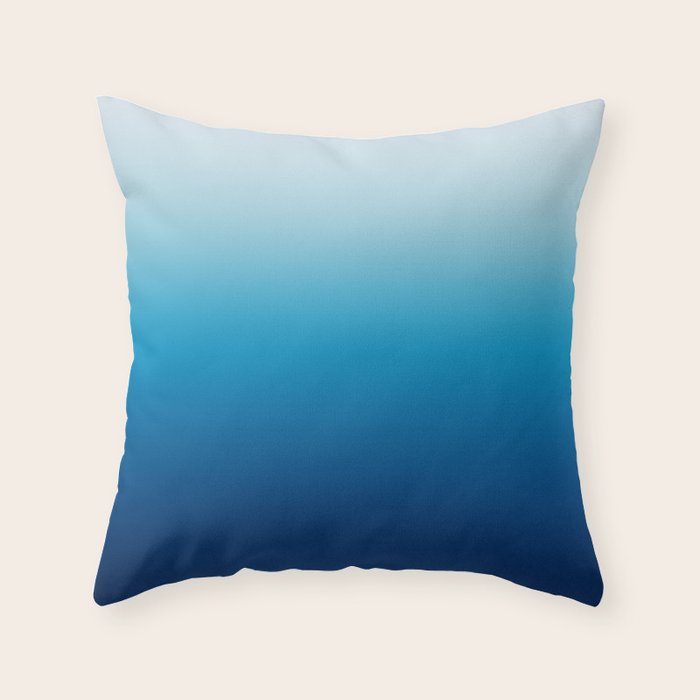 Sky and Ocean Blue Ombre Throw Pillow Gallery Image 6
