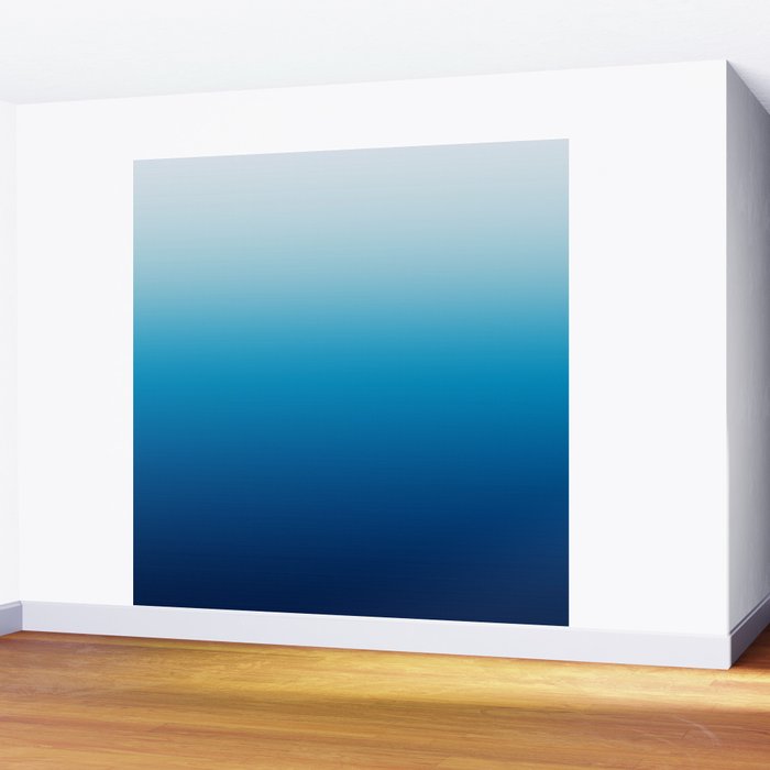Sky and Ocean Blue Ombre Wall Mural Gallery Image 2