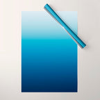 Sky and Ocean Blue Ombre Wrapping Paper Gallery Image 1