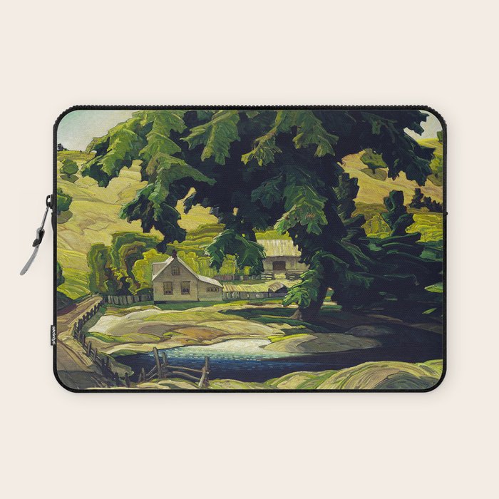 Farm Haliburton oil on hardboard 1940 Franklin Carmichael Canadian artist Art Nouveau Post-Impressio Laptop Sleeve Gallery Image 1