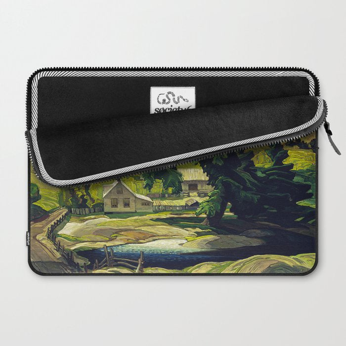 Farm Haliburton oil on hardboard 1940 Franklin Carmichael Canadian artist Art Nouveau Post-Impressio Laptop Sleeve Gallery Image 2