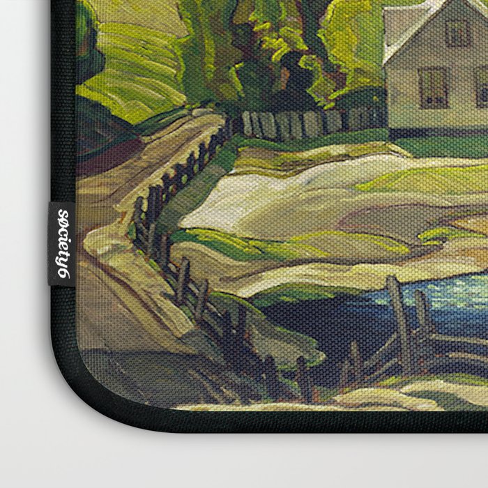 Farm Haliburton oil on hardboard 1940 Franklin Carmichael Canadian artist Art Nouveau Post-Impressio Laptop Sleeve Gallery Image 3