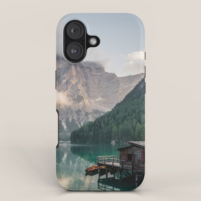 Mountain Lake Cabin Retreat iPhone Case Gallery Image 1