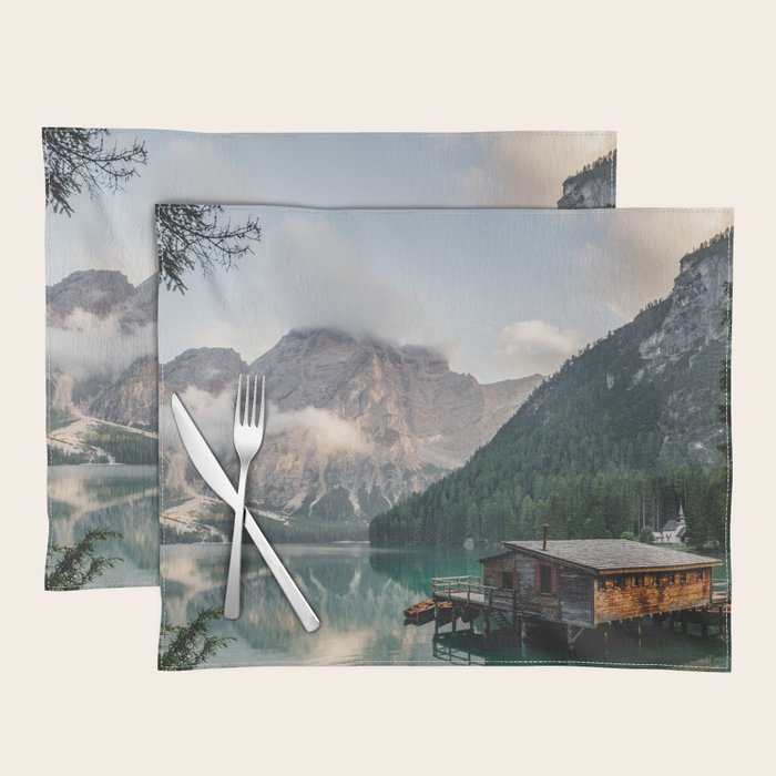 Mountain Lake Cabin Retreat Placemat Gallery Image 1