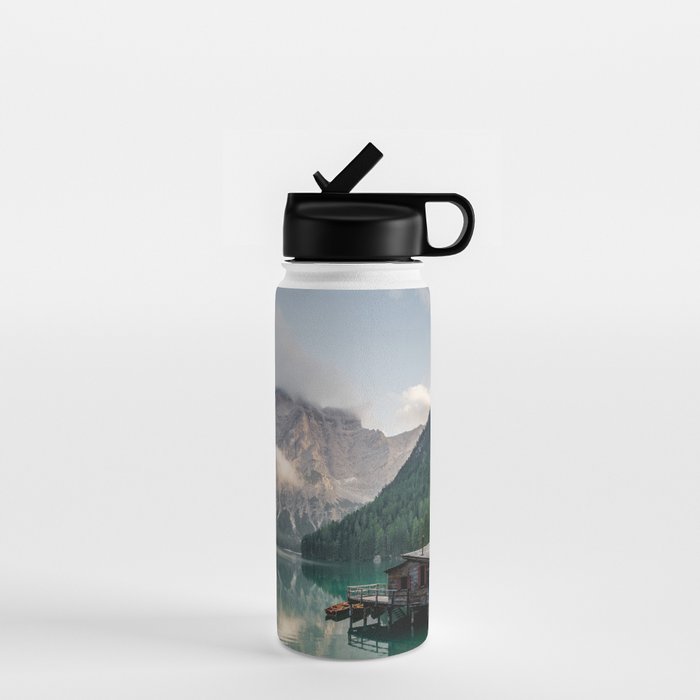 Mountain Lake Cabin Retreat Water Bottle Gallery Image 1