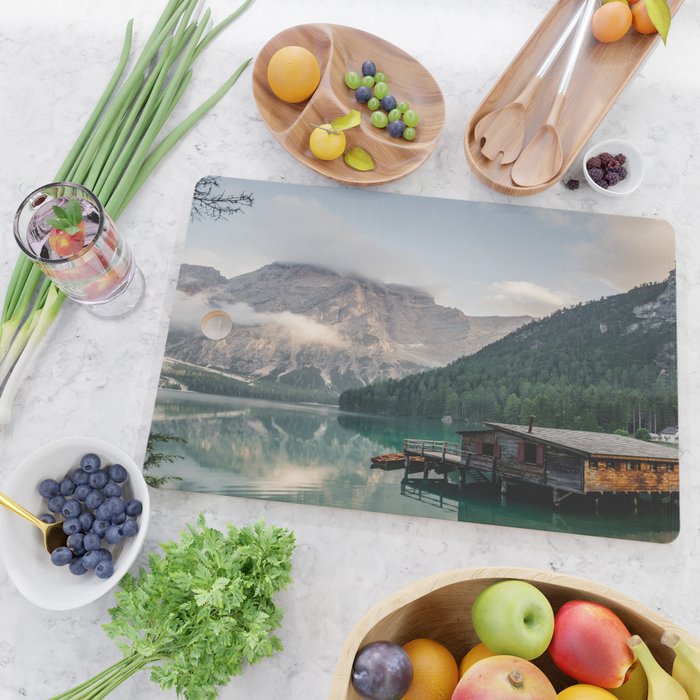 Mountain Lake Cabin Retreat Cutting Board Gallery Image 2