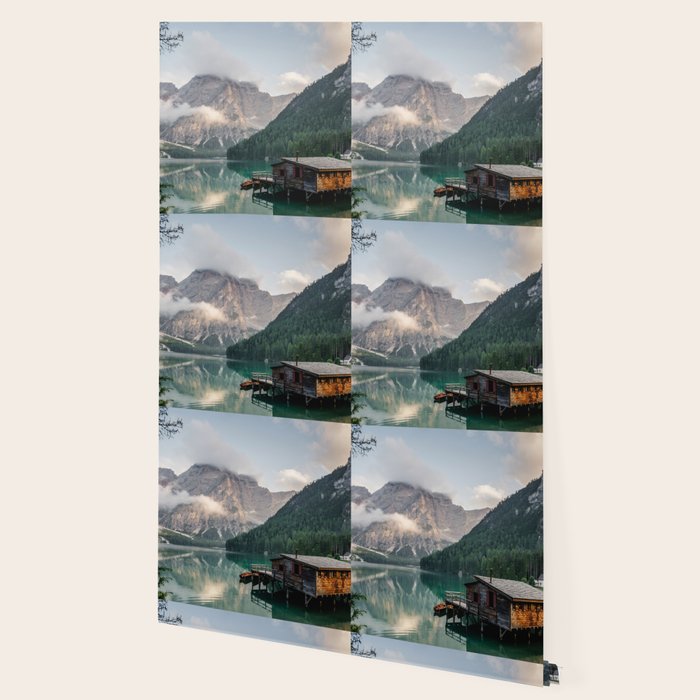 Mountain Lake Cabin Retreat Wallpaper Gallery Image 2