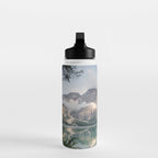 Mountain Lake Cabin Retreat Water Bottle Gallery Image 3